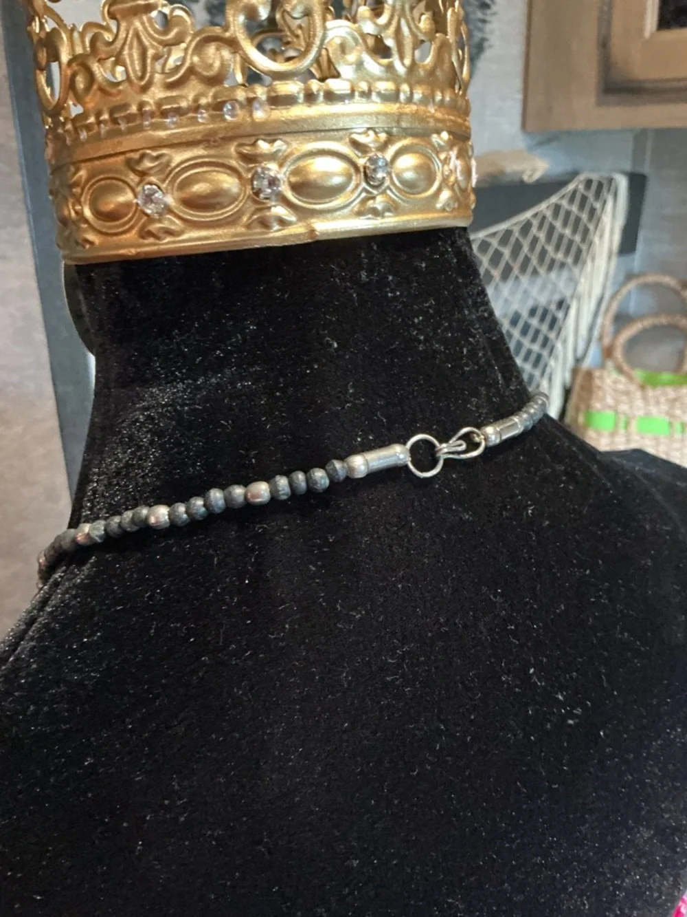 Silver-Tone Concho Statement Necklace Set - Picture 3 of 4